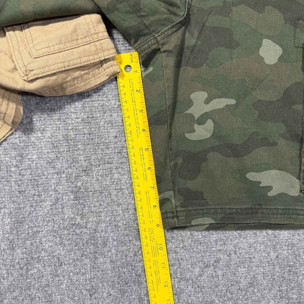 Lee Cargo Shorts Mens 30 Khaki Green Camo Active Stretch Motion Flex - Picture 6 of 10